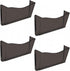 Azar Displays 250045-SMK Plastic Wall Mount File Holder with Magnets, Smoke Colored, 4-Pack