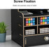 Wooden Desk Organizer with Drawer, Large Capacity DIY Pen Holder Storage Box for Office, Home, School Supplies, Black
