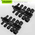 20 x Power Nut Driver Set for Impact Drill, SAE and Metric 1/4 Hex Head Drill Bit Set with 1/4" Double Hex Head L Type Wrench, Chrome Vanadium Steel Screwdriver Socket Set, Black Tool by TLEEP