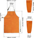 Set, QWORK Welding Apron& Sleeves, Welding Work Protectors Heat and Flame Resistant Leather Work Shop, Blacksmith