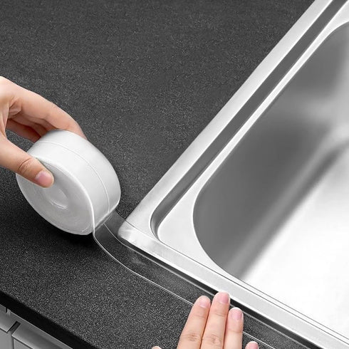 CDFYREC Clear Caulk Tape Waterproof Self Adhesive, Peel & Stick Bathroom Chalk Tape
