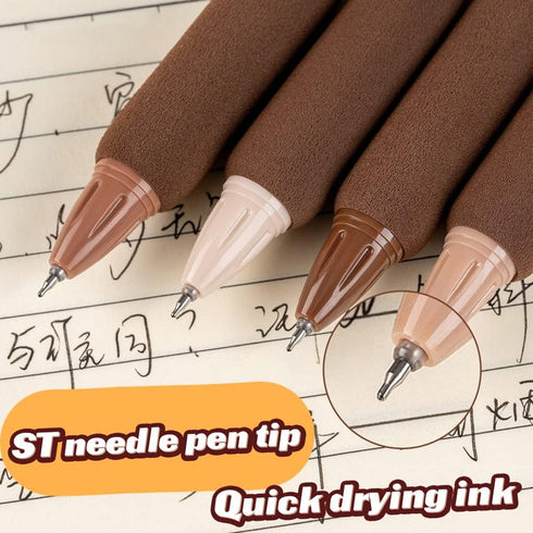 Retractable Quick Dry Ink Pens, Comfortable 0.5mm Fine Point Black Ink Pens for Office and School Supplies