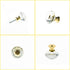 YourGift 6 Pack Drawer Knobs, Diamond Shaped Crystal Glass 30mm Cabinet Pull Handles (Gold)