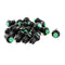 uxcell AC 250V/1.5A 125V/3A Momentary NO Green Round Cap Push Button Switch, 19pcs