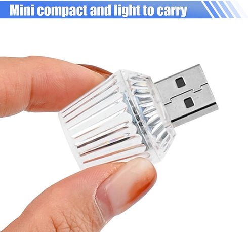 YoRise Car USB Night Light, Plug-in Mini Auto Interior Atmosphere Light, Portable USB Car LED Lights, Universal