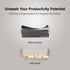 Clear Desk Accessories for Office, Modern Organizer with Removable Divider for Acrylic Paper Clips & Key Holder