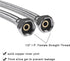 Faucet Line Connector Braided 304 Stainless Steel Supply Hose, 1/2" I.P. Female Thread to 1/2" I.P. Female Straight