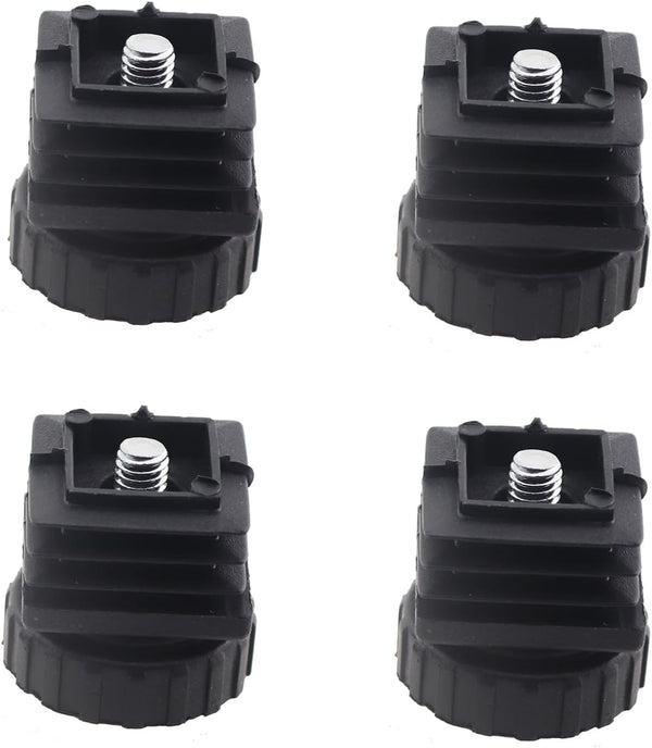 ZHYOHEN 4PCS Black 25x25Mm Square Insertable Furniture Levelers Floor Protectors Used for Fitness