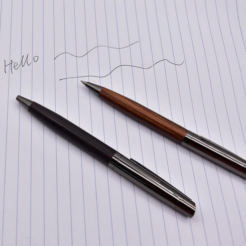 Elegant Wood Ballpoint Pen Set, Fancy Writing Pens with Black Ink and 4 Extra Refills, Graduation Gift Pen