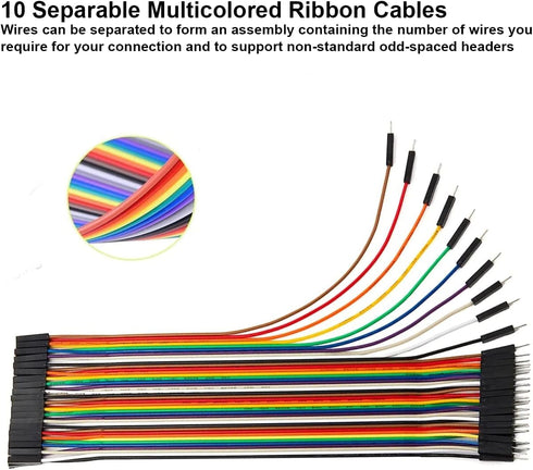 40 20 CM (8 inch) California JOS PCS Breadboard Jumper Wires Length Optional Dupont Wire Assorted Kit Female to Male