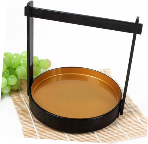 Cabilock Plastic Sushi Serving Tray Handle Sushi Dish for Parties and Gatherings Easy to Clean Food Display Plate