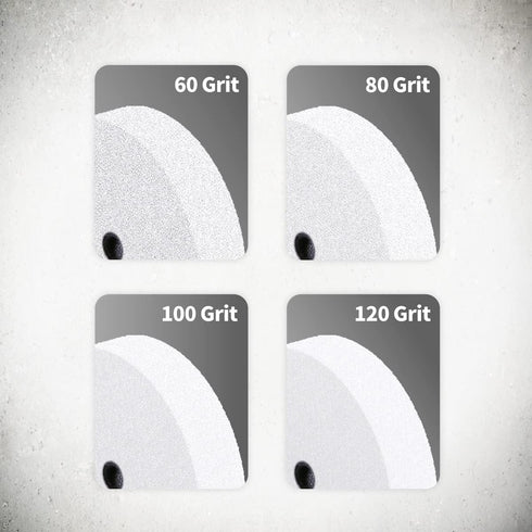 POWERTEC 15504 8 Inch x 1 Inch Grinding Wheels, 60 Grit White Aluminum Oxide Bench Grinder Wheel