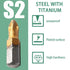 10Pcs PH2 Anti Slip Screwdriver Bit Set, 1/4 Inch Hex 25mm Length Titanium Magnetic Drill Bits for Electric Screwdriver