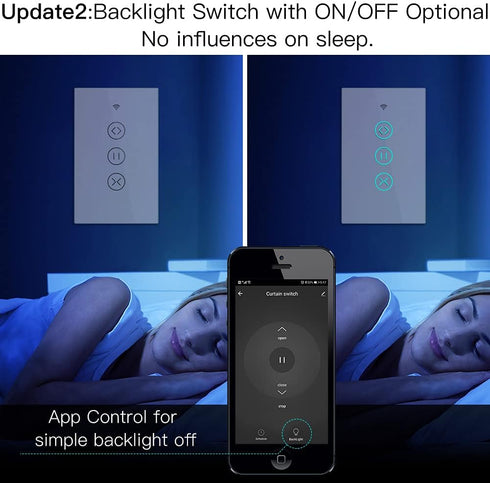 MOES WiFi Smart Curtain Switch Motorized Roller Blinds Shutter Switch,Smart Life/Tuya APP Remote Control,Compatible