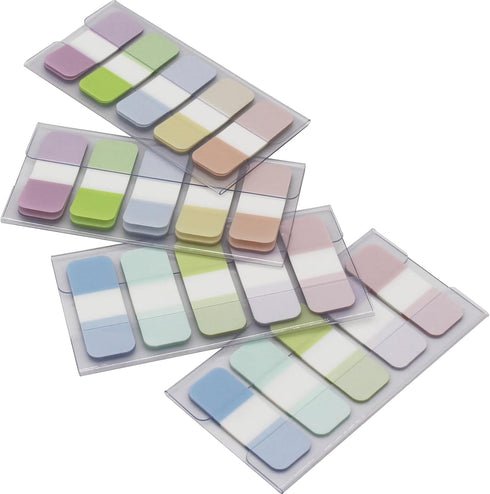 Tabs Flags Assorted Colors, 0.625 x 1.71 Inch Sticky Tabs, 4 On-The-Go Dispensers/Pack, 400 Pages Total
