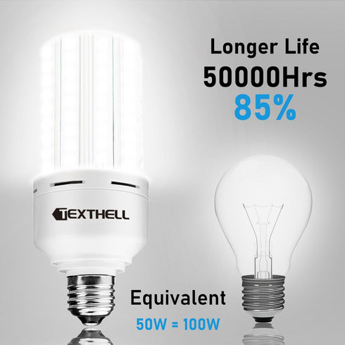 LED Light Bulb, 400W Equivalent, 6250 Lumen, 5000K E26/E27 Medium Base, 50W for Outdoor Indoor Lamp Area Garage