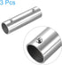 uxcell 3Pcs Straight Pipe Fitting Connector, 304 Stainless Steel 2-Way Hand Rail Tube Connector, 100mm Length
