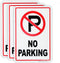 3 Pack No Parking Sign, 10"x 7", .04" Aluminum, Rust Free, UV Protected, Weatherproof