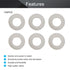 Fielect 100Pcs Rubber Grommet, 10mm Inner Dia, Oil Resistant Armature Rubber Grommets for Wiring Cable