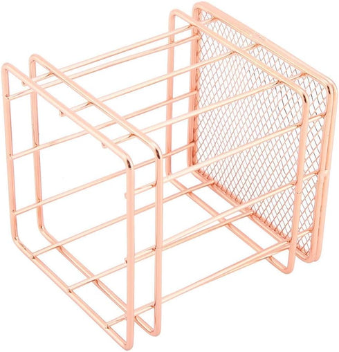 Iron Storage Basket for Makeup Organizer - Small Things Desktop Decor Iron Box Rose Gold