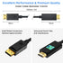 4K 6 2-Pack, Displayport to HDMI Cable Feet Display Port (DP) to HDMI Adapter Male to Male Cord Converter for PC