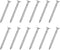 uxcell 25Pcs Fence Deck Nails, 1 Inch 304 Stainless Steel Spiral Deck Nail for Woodworking