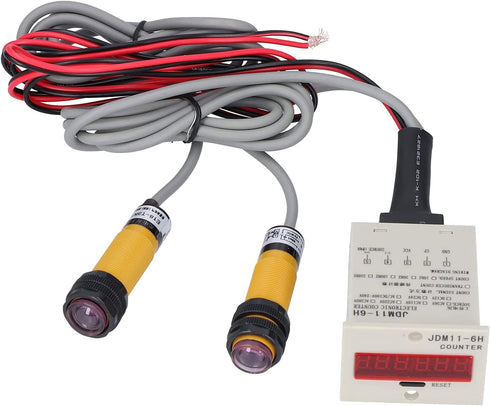 LED Electronic Counter Inductive Digital Display Panel Install Counting Tool JDM11-6H with Cable(DC12-24V)