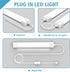 5000k, 16W Closet Airand LED Ceiling Light Fixture with Plug Triproof LED Tube Light Linkable Lights for Workbench