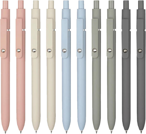 VICO 10 Pcs 0.5mm Fine Point Retractable Quick Dry Gel Ink Pens, Cute Aesthetic Supplies for School & Office