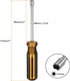 Metric Hex Nut Screwdriver 5.5mm Carbon Steel Ergonomic PVC Grip Non-Magnetic Socket Wrench Screwdriver Hand Tool for Automotive Maintenance Home Improvement.