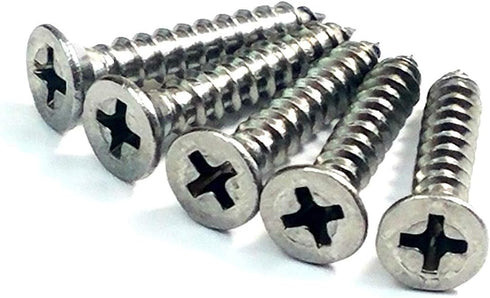 Hinge Outlet 24 Pack Satin Nickel Wood Screws for Hinges, 9 x 1 Inch