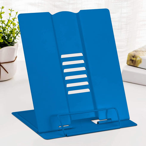 Large Book Stand: Adjustable Metal Reading Rest Cookbook Holder for Textbooks, Music Books, Recipe, Mobile Phone,
