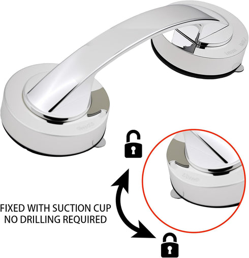 Suction Cup Handle for Glass Shower Door, Window, Suction Grab Bars, Sliding Doors Handle for Bathroom Cabinets