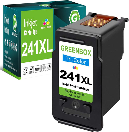 GREENBOX Remanufactured 241XL High-Yield Color Ink Cartridge Replacement for Canon PIXMA MG3620 TS5120
