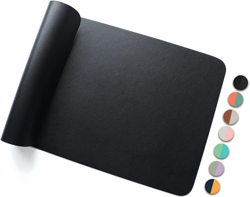 Hoki Found - L Waterproof Dual-Sided Desk Pad, Leather Desktop Pad for Keyboard and