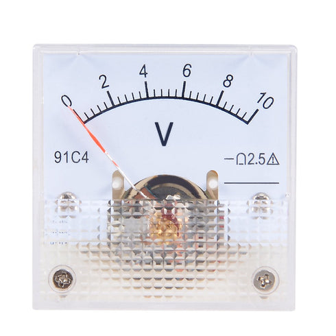 uxcell DC 0-10V Analog Panel Voltage Gauge Volt Meter 91C4, 2.5% Error Margin