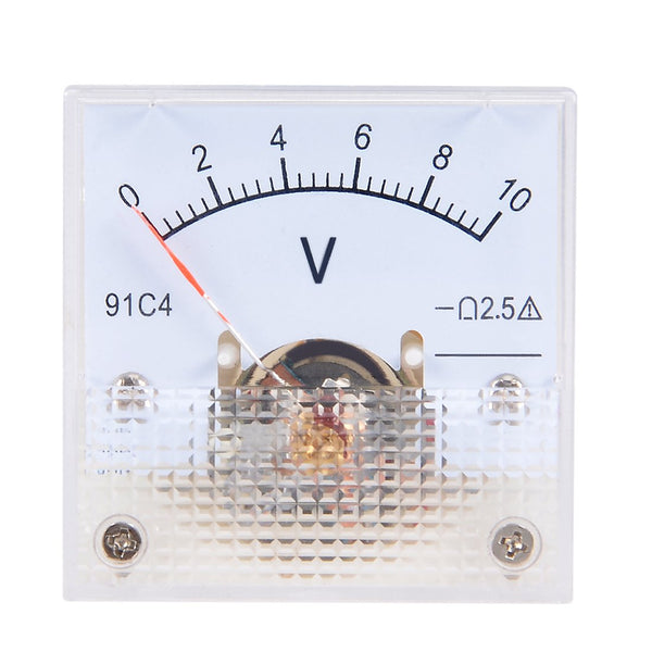 uxcell DC 0-10V Analog Panel Voltage Gauge Volt Meter 91C4, 2.5% Error Margin