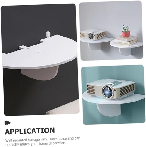 Wall-Mounted Projector Stand & Router Storage Bracket - Easy Installation