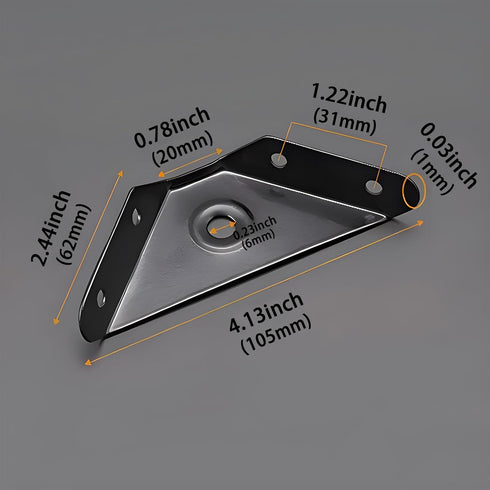 12 4.1" HOWDIA Pcs Steel Corner Braces Joint Trapeziform Angle Code Brackets | Black Corner Brace Support for Furniture