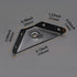12 4.1" HOWDIA Pcs Steel Corner Braces Joint Trapeziform Angle Code Brackets | Black Corner Brace Support for Furniture