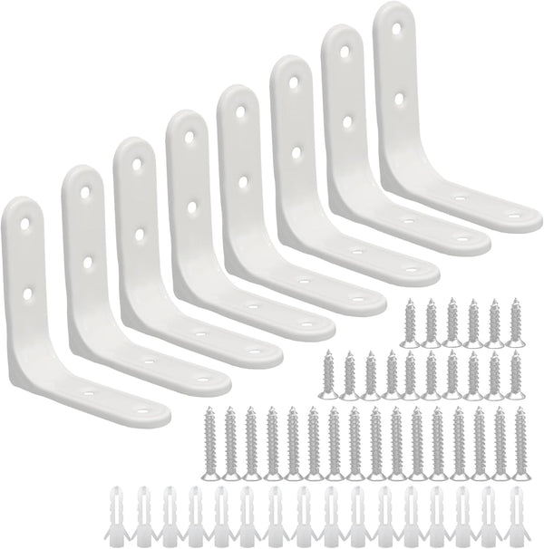 Litoexpe 8 Pcs Heavy Duty L Brackets, 90 Degree Right Angle Corner
