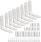 Litoexpe 8 Pcs Heavy Duty L Brackets, 90 Degree Right Angle Corner