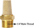 Quickun Air Pneumatic Mufflers, 1/4" Male Thread Sintered Bronze Exhaust Muffler Silencer (Pack of 10) by Quickun
