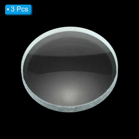 PATIKIL 3 Pack Double Concave Lens, 6" Focal Length, 50mm Diameter, 6mm Height Glass for Physics Experiment, Clear