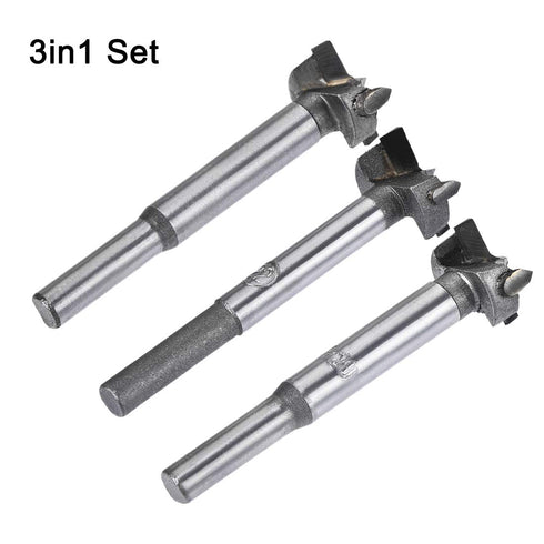 uxcell Forstner Wood Boring Drill Bits, 20mm-22mm Dia. Hole Saw Carbide Alloy Steel Tip for Wood Tool 3in1 Set