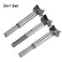 uxcell Forstner Wood Boring Drill Bits, 20mm-22mm Dia. Hole Saw Carbide Alloy Steel Tip for Wood Tool 3in1 Set