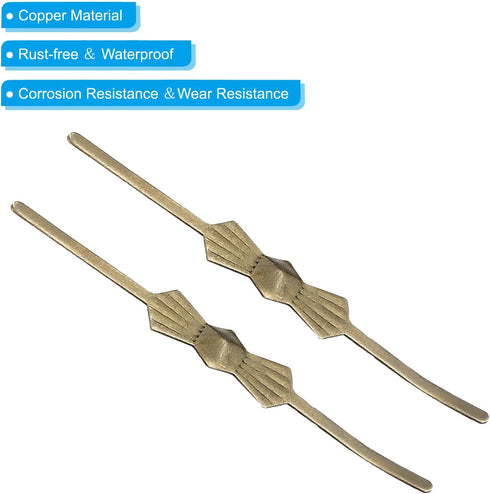 200 Pack 33mm/1.3" PATIKIL Chandelier Connector Clip, Length Chandelier Bowtie Pin Replacement for Fastening Crystals