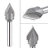 45 1/4 1/2 Inch SpeTool Degree V Groove Router Bit Carbide Tip V Bit with Shank Cutting Diameter CNC Woodworking