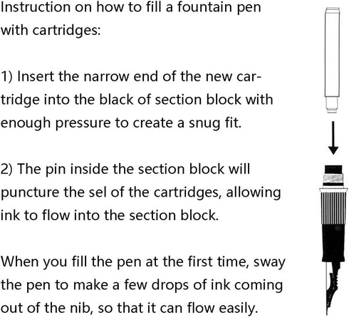 Hongdian 517D Matte Black Fountain Pen with Extra Fine Nib, Warrior Series, Classic Design with Converter and Metal Box