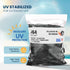 Black High Heat UV Resistant #64 Platinum Rubber Crepe Band - Large Premium Fishing Rubberbands Made in USA (3 1/2" x